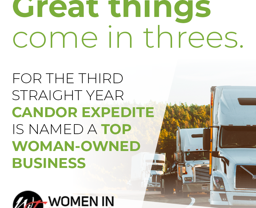 Women in Trucking Honors Candor Expedite as Top Woman-Owned Business in Transportation